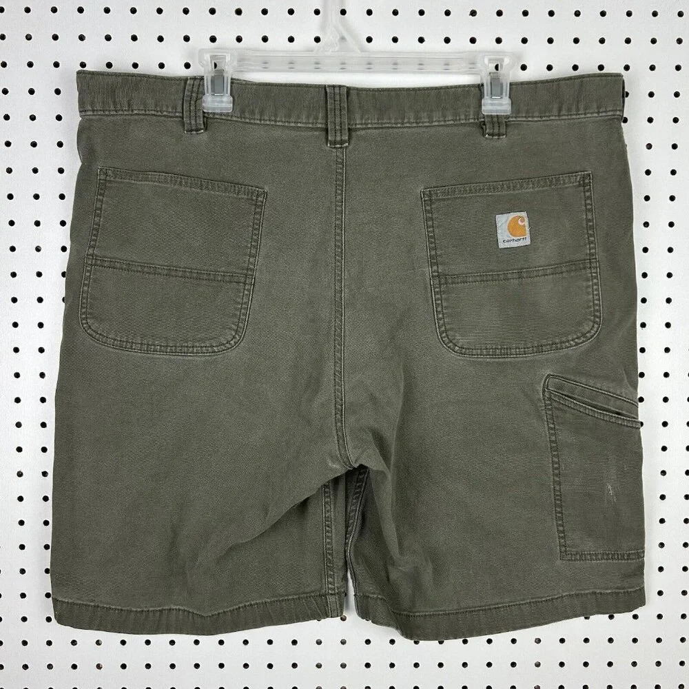 Carhartt Rugged Flex Relaxed Fit Canvas Work Shorts 42 Green Work Wear 102514217